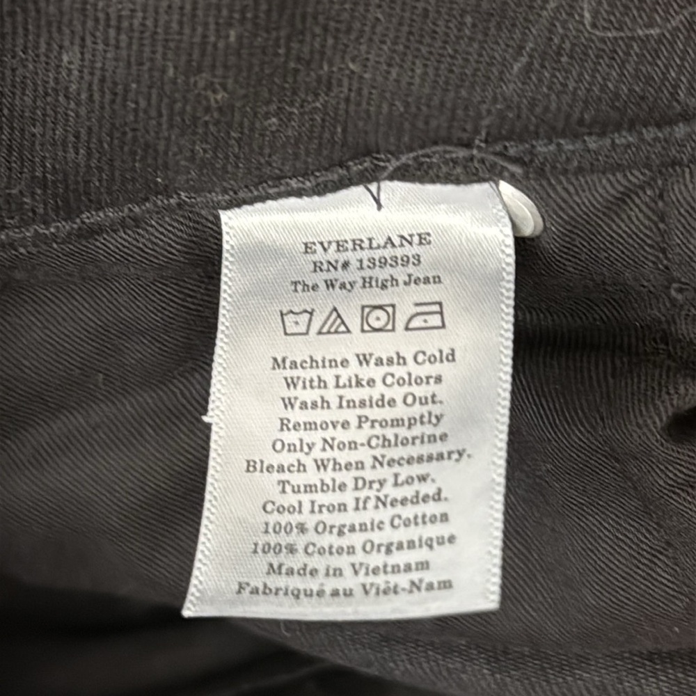 Everlane The Way High Straight Leg Jean in Coal Women's Size 33 Long Like New - Picture 11 of 11